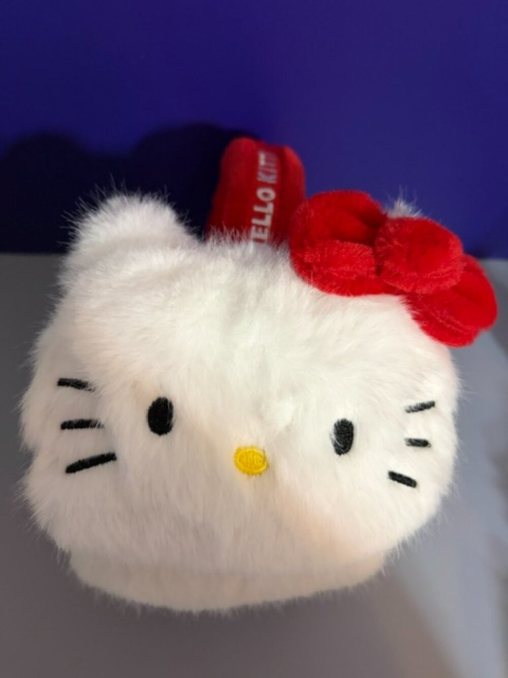 Sanrio Hello Kitty Red and White Faux Fur Earmuffs (Kawaii) - Picture 2 of 7